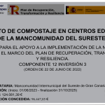 PROYECTO DE COMPOSTAJE COMUNITARIO EN CENTROS EDUCATIVOS DE LA MANCOMUNIDAD DEL SURESTE